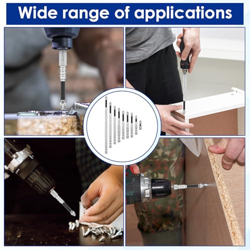 Image of 18Pcs High Magnetic Screwdriver Drill Bit Set, Impact Resistant Non Slip Bit, Strong Magnetic Durability Screwdriver Bits for Electric Screwdrivers Rusted Screws, 25 50 65 70 75 90 100 120 150mm
