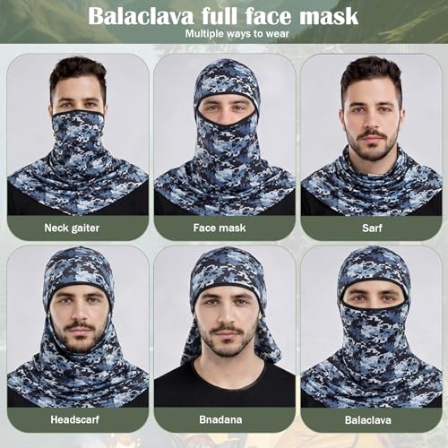 Image of Balaclava Full Face Masks Summer Balaclava Long Face and Neck Cover Breathable Sun Protection for Men Women