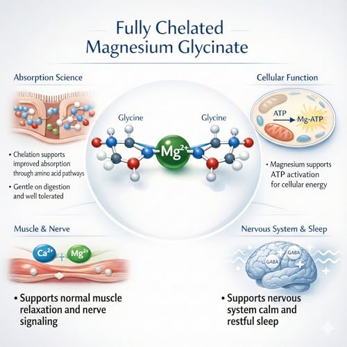 Image of Suplee Magnesium Glycinate 2000mg, 60 Vegetarian Tablets