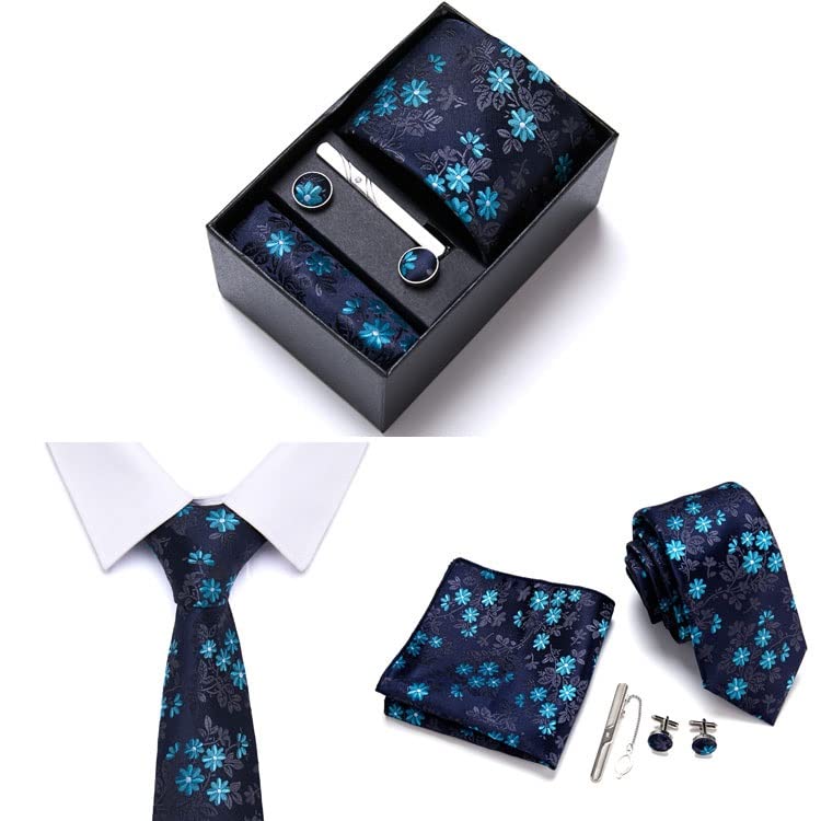 Set de corbata, pañuelo y gemelos para hombre miniatura 3