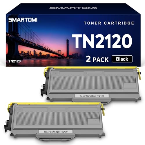 SMARTOMI TN2120 TN2110 Cartucho de Tóner Compatible para Brother TN2120 TN2110 para DCP 7030 DCP 7040 DCP 7045N HL 2140 HL 2140W HL 2150 HL 2150N HL 2170 HL 2170W MFC 7440N MFC 7840W (2 x Negro)