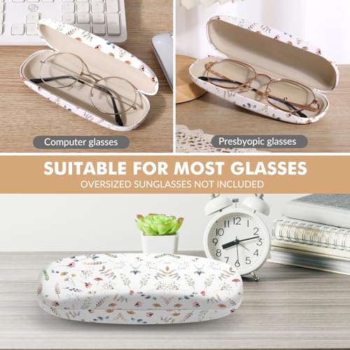 Image of Glasses Case Hard Shell,Portable Protective Eyeglasses Case, Eyeglass Holder Box with Cleaning Cloth, for men women