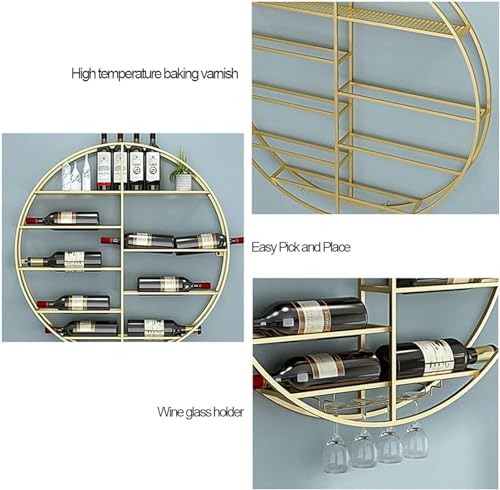 Support mural à 7 niveaux pour bouteilles et verres de bar - 6