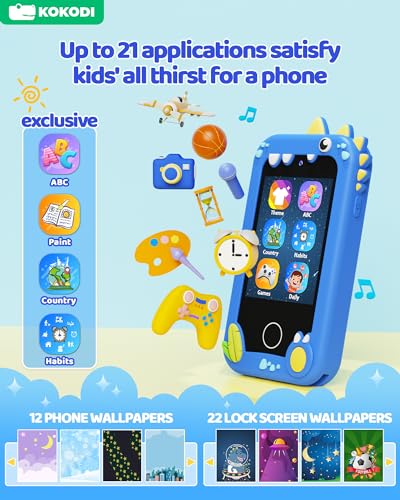 Kokodi KKD-KP001K-BLUE Kids Smart Phone Toys thumb #2