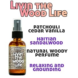 Frankie & Myrrh Livin\' The Wood Life Aromatherapy Spray - Patchouli, Vanilla, Sandalwood, Cedar. Relaxation and Meditation Essential Oil Freshwater Mist. 100% Pure Oils.