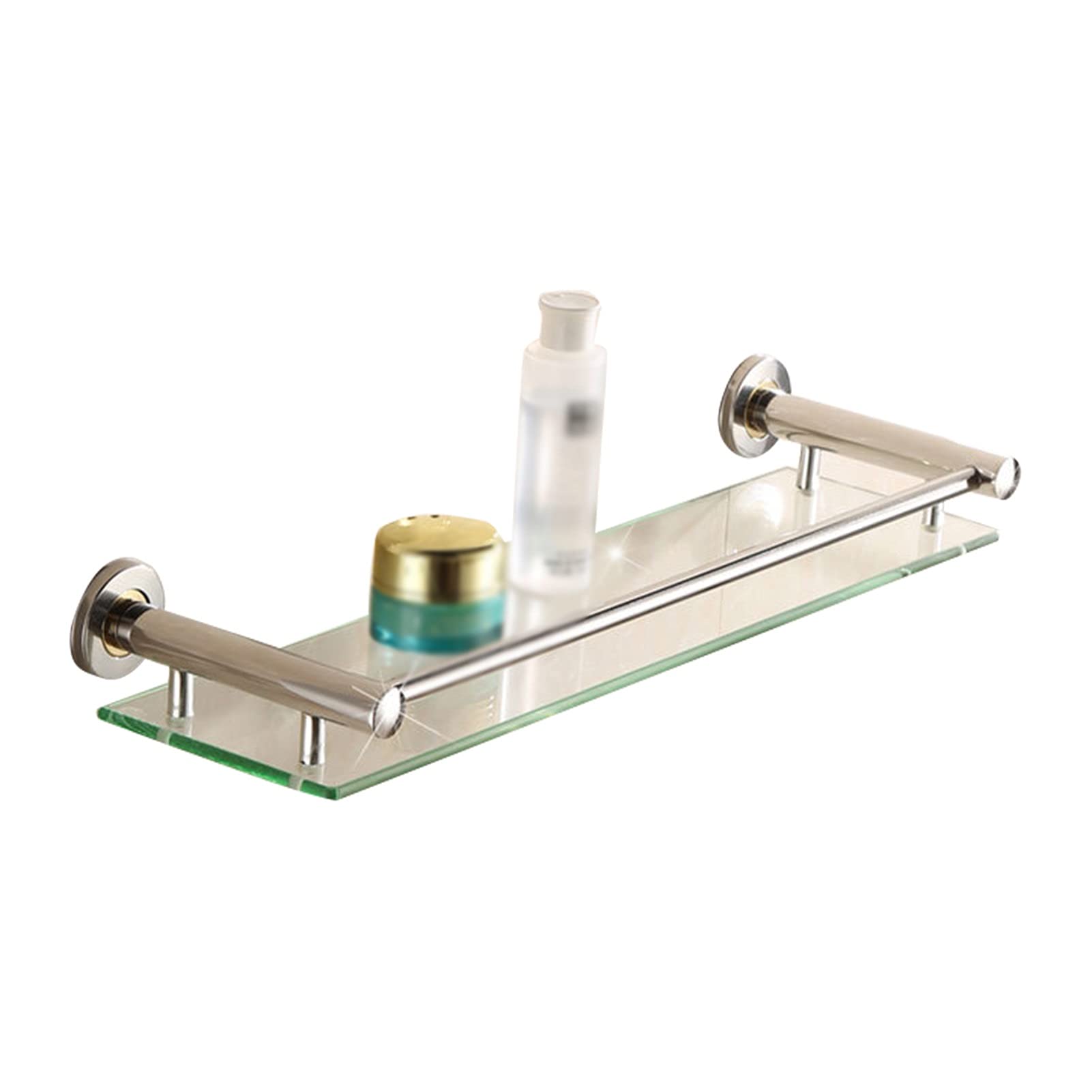 Estante de baño de vidrio y acero S304 para ducha moderna organizada