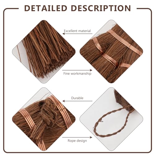 Oatipho 51623186204580 Tea Tray Broom, Tea Broom Whisk, Small Broom Cleaning Soft Bristle Broom Brown Teapot Brush thumb #3
