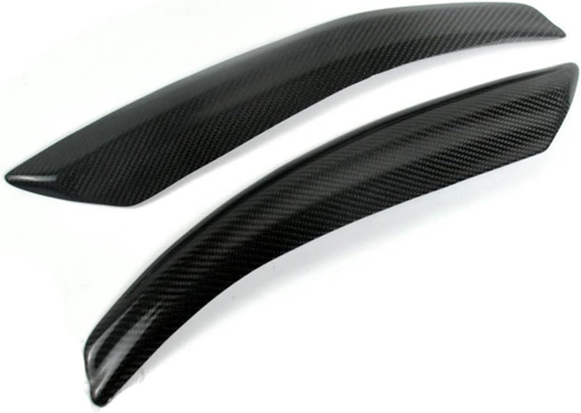 Headlight Eyebrow Headlamp Eyelid Trim Compatible with Saab 9-3 2002-2007 Carbon Fiber/Fiberglass Front Head Light Lamp Brow Cover Sticker(Fiberglass)