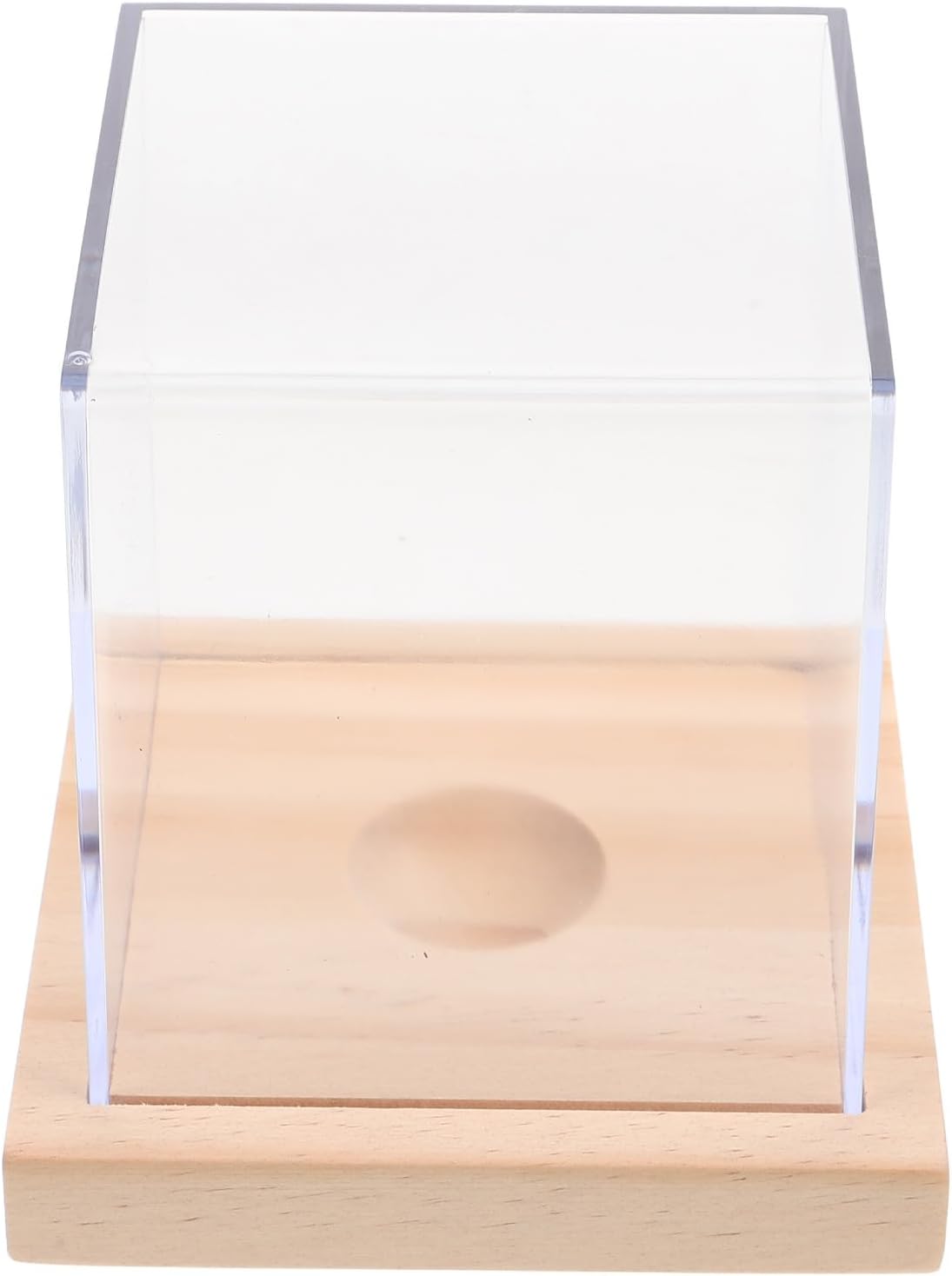 Uonlytech Baseball and Softball Display Box with Acrylic Cover and Wooden Base, Baseball Storage Case for Home and Store Memorabilia and Sports Enthusiasts