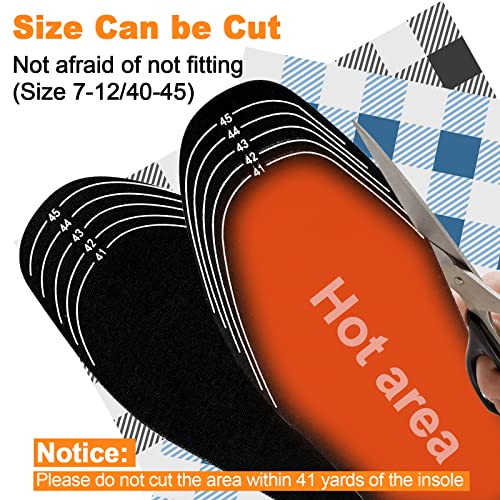 Heated Insoles, USB Heated Shoes Outdoor Sports Feet Warmer for Men and Women Winter Hunting Ski Fishing Hiking Electric Heated Foot Warmer Insole Black Size 8-11/41-45 - Image 6