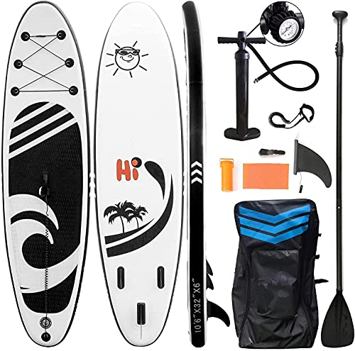 SOARRUCY Inflatable Paddle Board – 10.5ft Stand Up Paddle Board Inflatable,Paddleboard Inflatable with Sup Paddle Board…