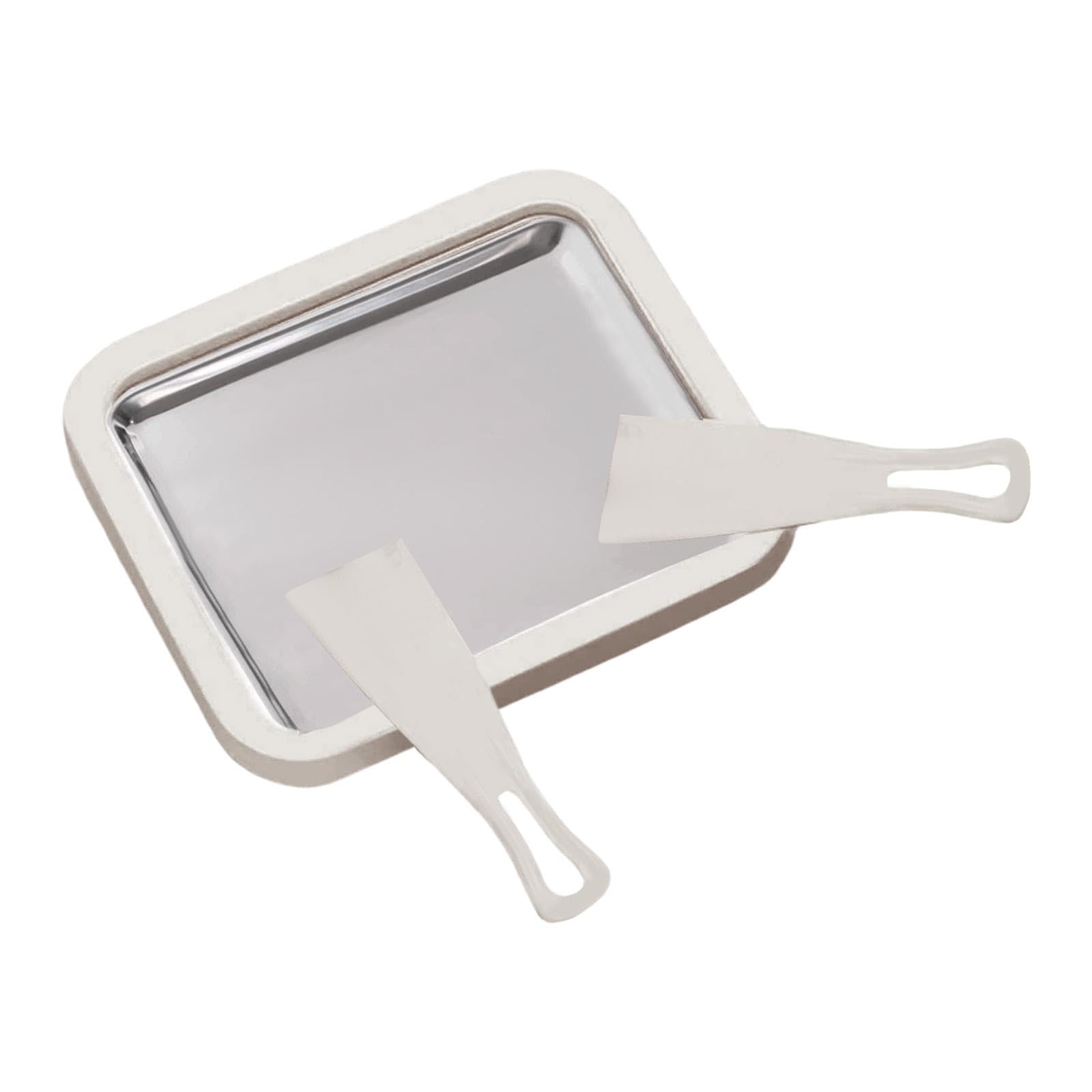Instant Rolled Ice Cream Maker Pan Stainless Steel Froz | Instant Rolled Ice Cream Maker Pan Stainless Steel Frozen Dessert Tray White-image-15