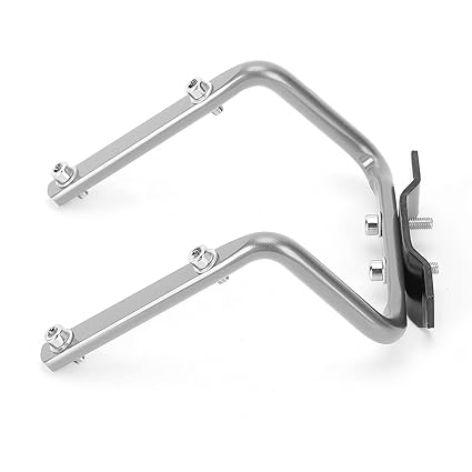 Generic Rear Mount Bottle Cage, Bike Bottle Cage Adapter Aluminum Alloy High Strength Holds Two Bottle Racks for Bicycle Saddle(Silver)