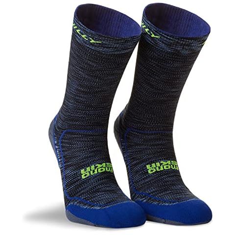 Hilly Unisex Active - Crew Min Cushioning, Running Sock, Colbalt/Charcoal, M UK Cover