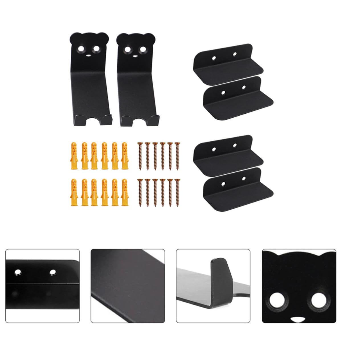 Healeved Soporte de Pared para Bicicleta 2 Juegos Antideslizantes de Metal para Organización y Almacenamiento en Tiendas y Otros Lugares
