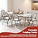 Elevon Folding Table, 6 Feet Heavy Duty Fold-in-Half Utility Table Indoor Outdoor for Camping, Picnic, Party