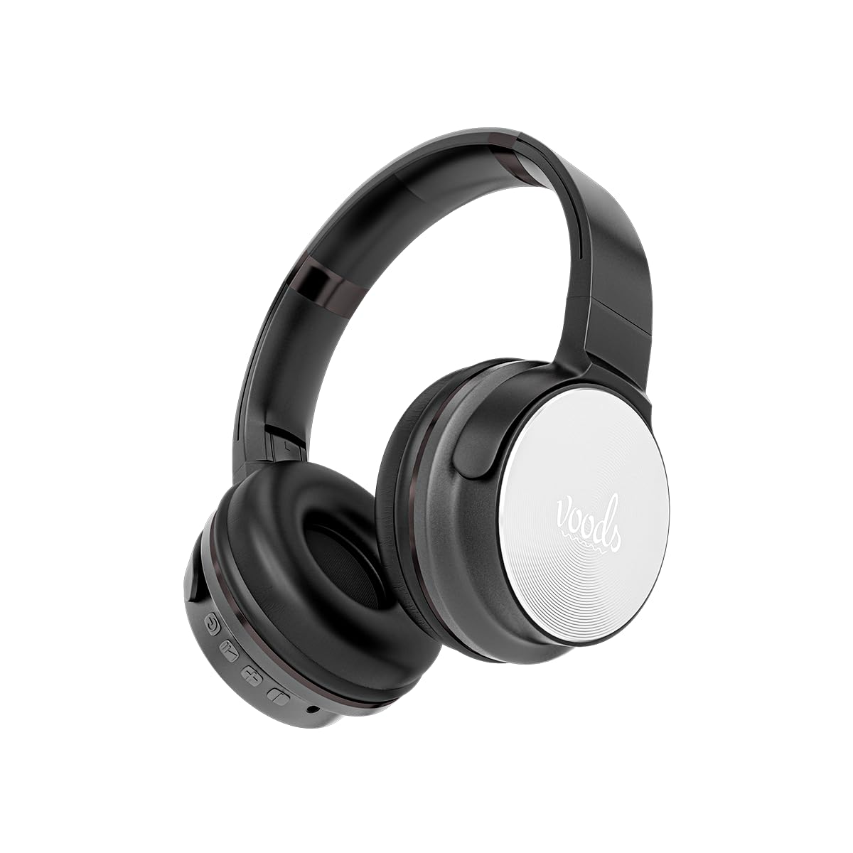 Heads Active On Ear Headphones, 15H Playtime, Foldable Design, SD Card Support, 40mm Drivers, BT V6.0, Dual Pairing, Headphones Bluetooth Wireless, Fast Charging C-Type, IPX5 Rating (Black)