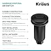 KRAUS Garbage Disposal Air Switch Kit in Spot-Free Stainless Steel with Push Button, AC Adapter, Power Cord, and Air Tube Included, KWDA-100SFS