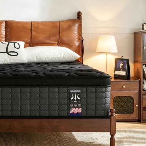 Image of 14 Inch Twin Mattress in a Box, Euro Top Hybrid Mattress