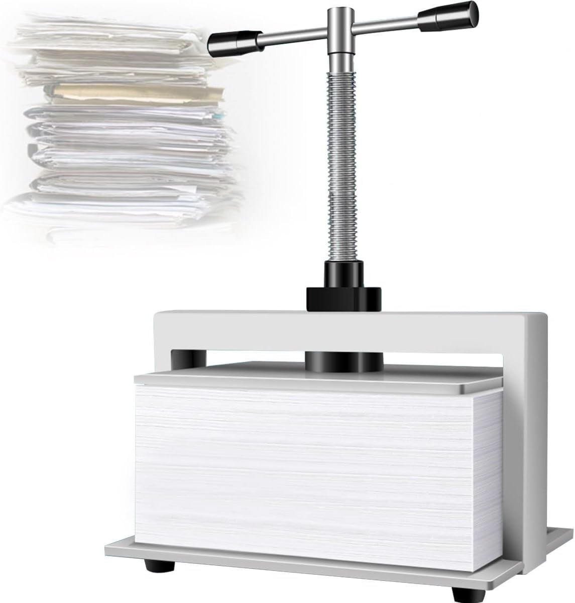 Pressa manuale per rilegatura e rilegatura della carta, struttura in acciaio per rilegatura professionale e conservazione dei documenti