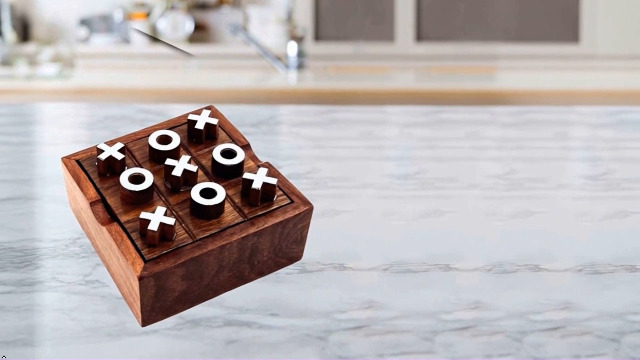 Zyntix Wooden Tic Tac Toe & Solitaire Game Set – Classic Strategy Table Game With Silver Accents, Checkers & Durable Box - View #8