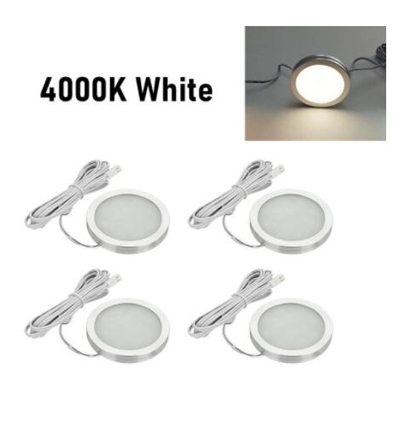 4 szt. Akcesoria do kamperów RV lampy sufitowe przyczepa kempingowa wewnętrzna lampka do czytania oświetlenie dachowe do kampera RV przyczepa kempingowa łódź(4000K-4PCS)