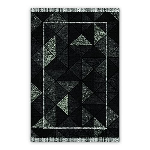Tapis en vinyle de cuisine géométrique PVC imperméable et résistant