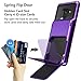 Vofolen Case for Galaxy S9 Case Wallet ID Slot Credit Card Holder Pocket Scratch Resistant Dual Layer Protective Bumper Rugged TPU Rubber Armor Hard Shell Case Cover for Samsung Galaxy S9 (Purple)