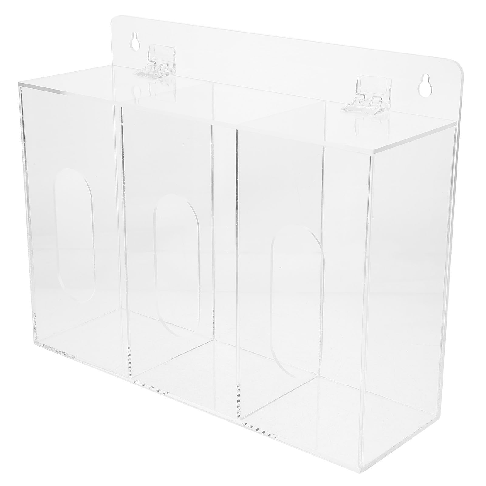 Boîte de rangement murale transparente pour moufles idéale en laboratoire et atelier
