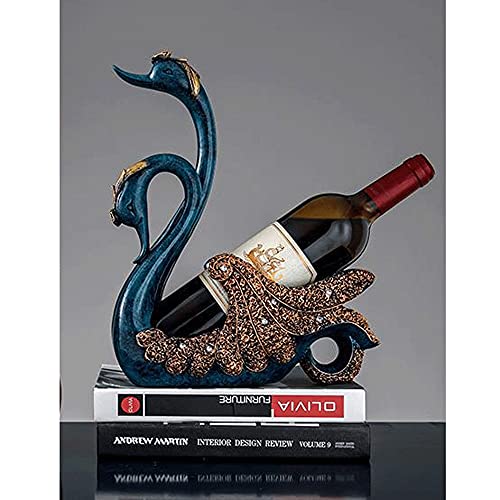 Soporte para botellas de vino de resina ecológica azul miniatura 4