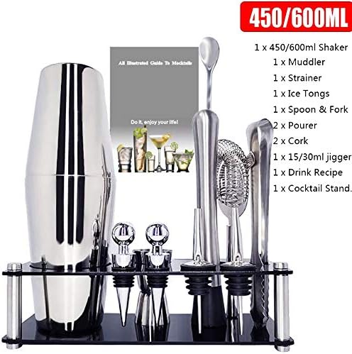 Kit de coctelera de 12 piezas con soporte y pinzas de hielo DUYHBAWRS miniatura 4