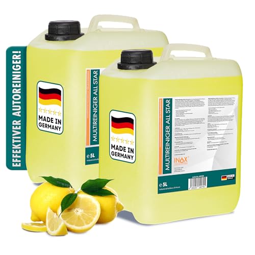 INOX® - All Star Multireiniger 2x5L Auto Reiniger | Polsterreiniger Auto und Teppichreiniger | Kunststoffreiniger und Autoreinigung von Innen und Außen