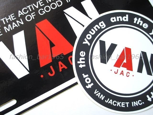 Amazon.co.jp: VAN JAC ヴァンヂャケット 定番ロゴ 丸VAN & 黒プレート