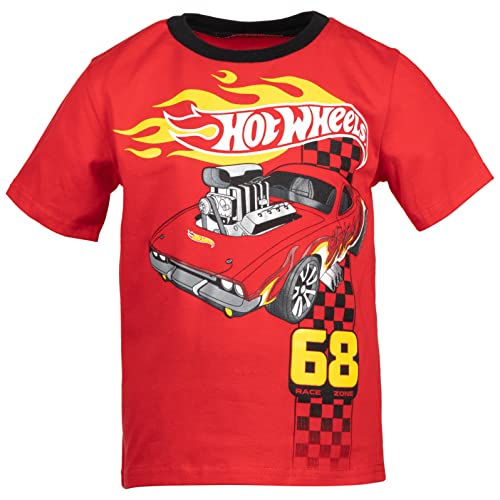 Image of Hot Wheels Boys' Athletic 2-Piece T-Shirt and Shorts Set Toddler to Big Kid