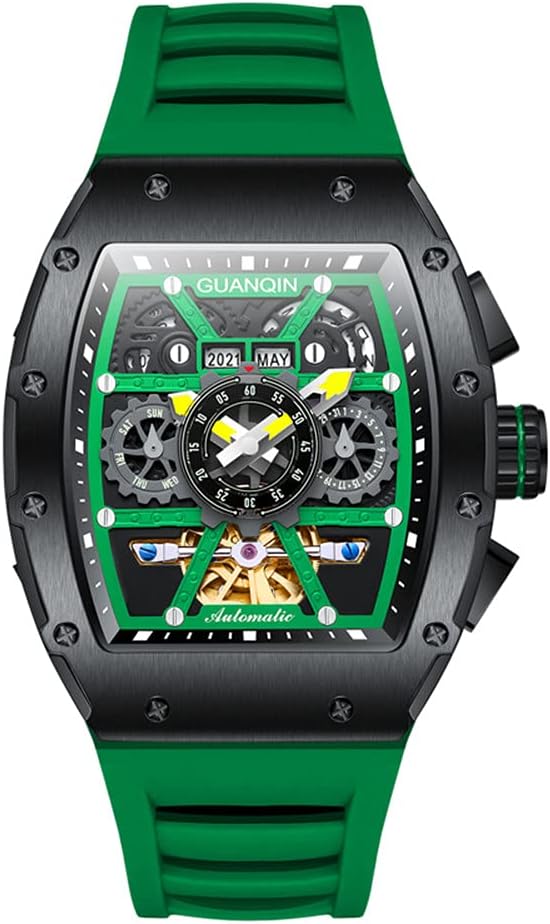 GUANQIN Men's Skeleton Tourbillon Wrist Watch, Kenya Ubuy