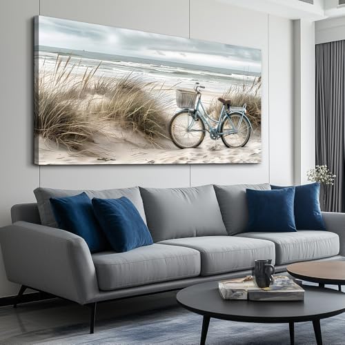 ERQINHUA Large Wall Canvas Picture Aesthetics Painting With Printed Wall Art For Restaurant Marine Beach Landscape Painting Wall Decor For Office Living Room Bedroom Home Decoration 30 X 60 Inches