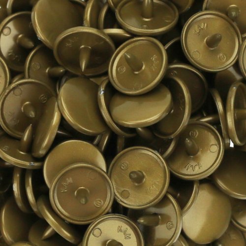 100 Glossy Gold (B11) Round KAM Plastic Resin Snaps Craft Baby Bib Cloth Diaper