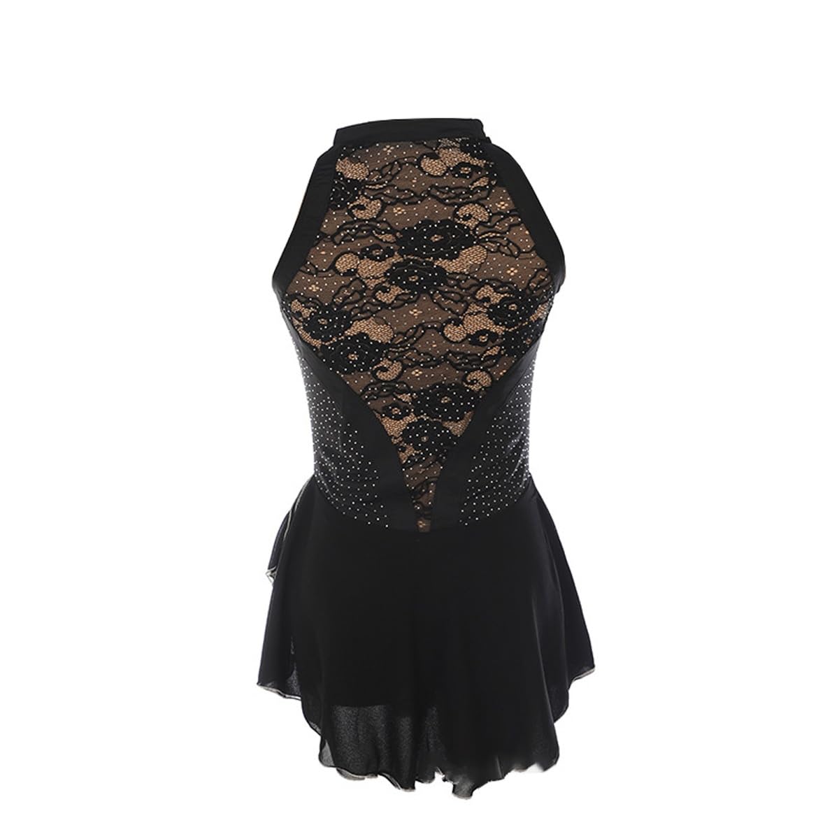 Ragazze Donne Abito Da Pattinaggio Vestito Da Balletto Danza Tuta Da Ballo Da Competizione A Maniche Lunghe Gradiente Abbigliamento Da Gara Di Pattinaggio Sul(XX-Large)
