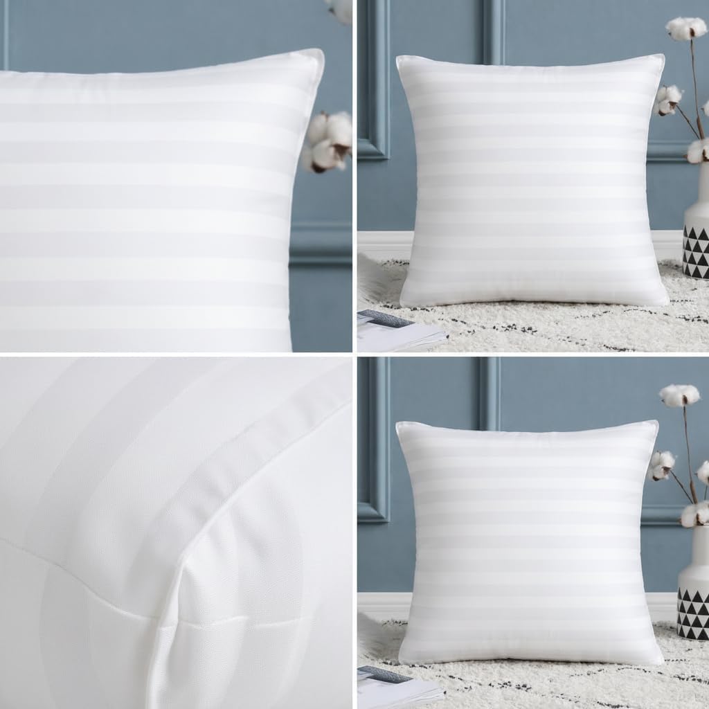 Wakewell Cushions - Juego de 5 cojines de fibra de alta calidad para sofá, cojín de 16 x 16 pulgadas, almohada cuadrada para relleno de cojín (paquete de 5 cojines, 16 x 16 pulgadas)
