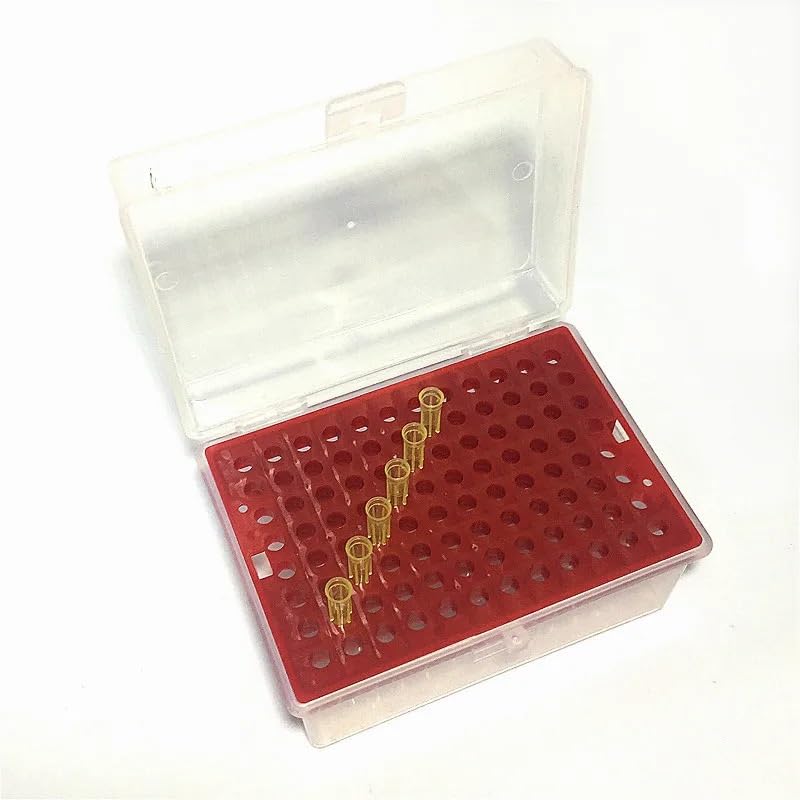Laboratory Suction Head Box Plastic Box, for Suction Head 200 ul 96 Hole Chemical Biology Laboratory Suction Head Box for Suction Head 200 ul 1/PK(Maroon or red Color)