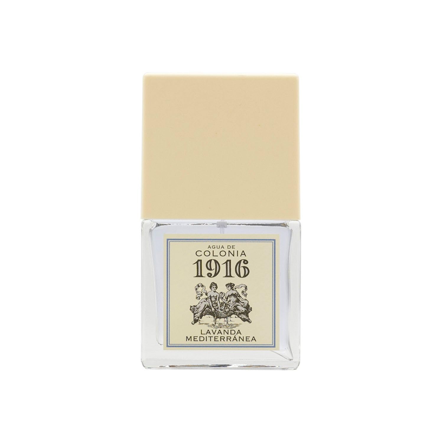 1916 - Lavanda Mediterránea Estuche de Regalo Mujer y Hombre, Agua de Colonia, Colonia 100 ml + 30 ml + Gel de Baño 100 ml, Perfume Unisex, Fragancia Fresca y Floral, Aroma de Larga Duración
