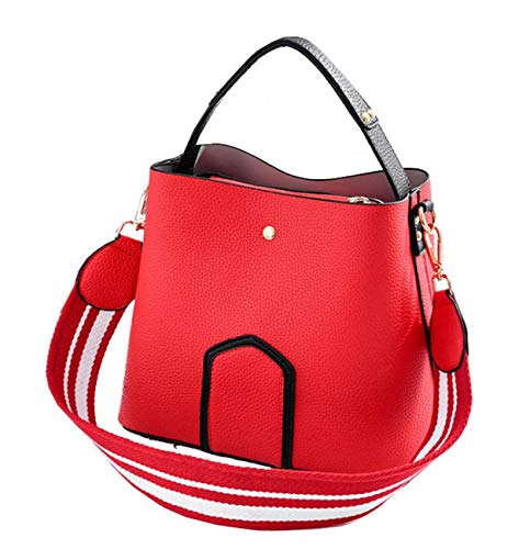 Yan Show - Bolso al Hombro para Mujer Rojo Red Large
