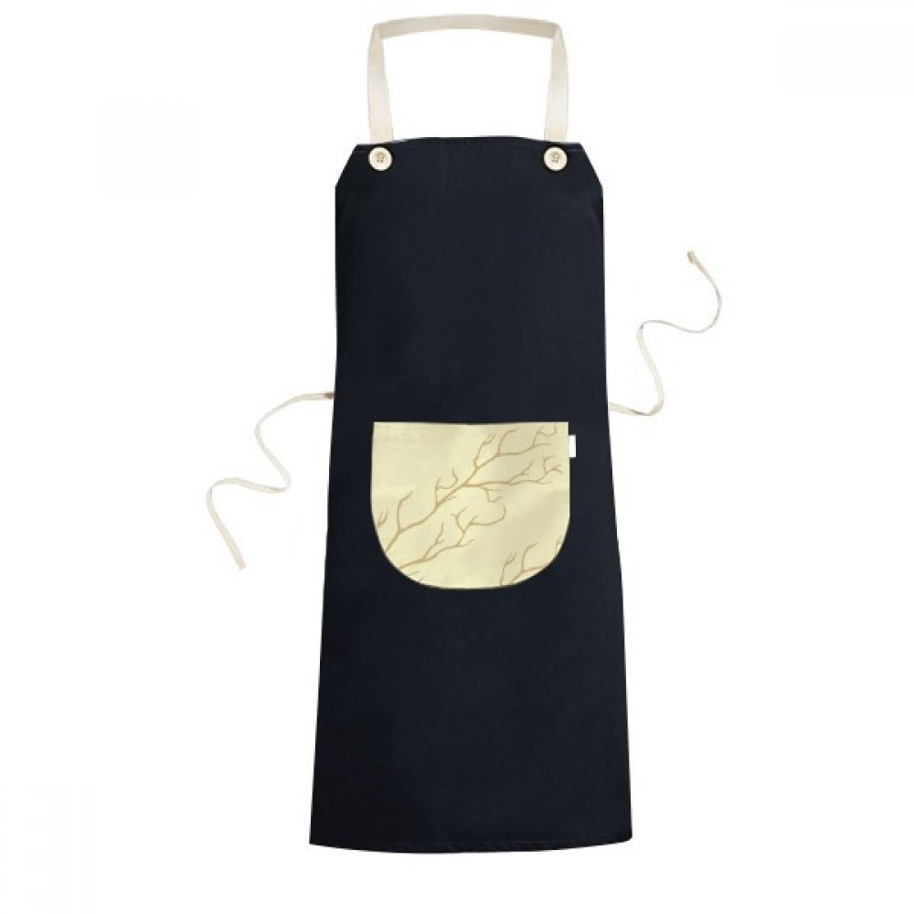 Tablier de cuisine réglable style botanique noir pour chef et repas de famille