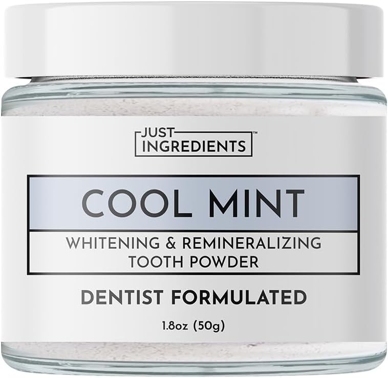 Living Well with Dr. Michelle- Remineralizing & Whitening Tooth Powder Cool Mint-Contains hydroxyapatite, Strengthen, Protect, and Rebuild Teeth and Improve Your Health