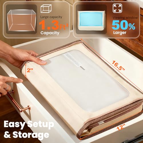 Extra Large Folding Bread Proofing Box, Dough Proofer 68-104°F Temp Control 1-48H Timer, Sourdough Starter Warmer with Metal Rack, Foldable Proofing Basket for Baking Pizza Yogurt Soften Butter Choc by Sourdbred - Image 3