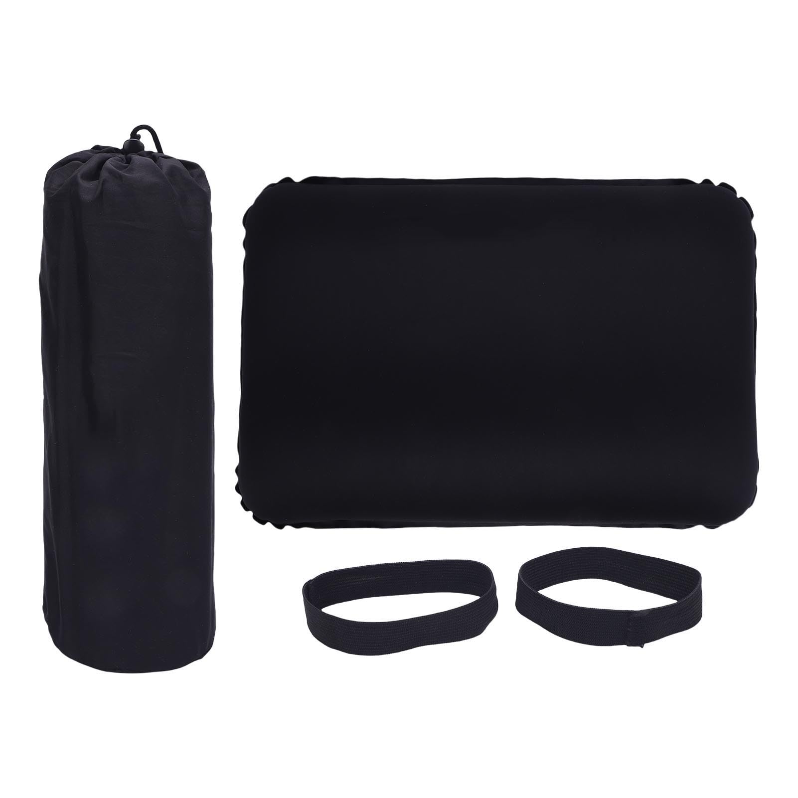 Oreiller de Camping Gonflable, Oreiller de Voyage Portable en Mousse à mémoire de Forme avec Structure à Double Valve, Support épais pour Camping en Plein air, randonnée, sa