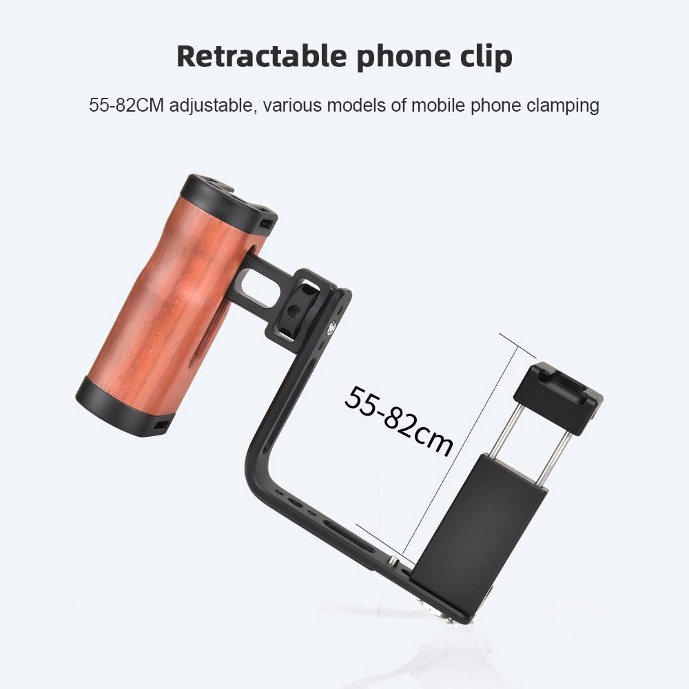 Andoer Estabilizador De Teléfono Inteligente De Agarre De Video Universal Para Smartphone Soporte Vlog Portátil Para Teléfono Kit De Equipo De Video Para Smartphone Para Grabación De Video De Vlogging