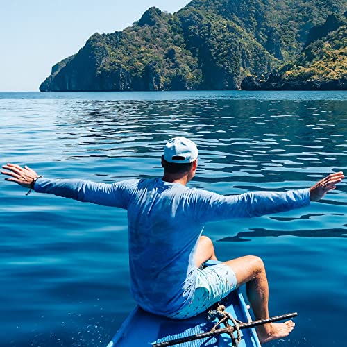 Willit Men's Rash Guard Swim Shirts Upf 50+ Long Sleeve Shirts Sun Protection Spf Hiking Fishing Uv Shirt Ocean Blue L #TOP5