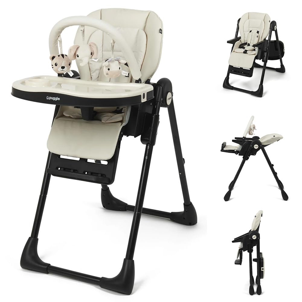 Puggle Foodie Eat & Play 9-in-1 Baby High Chair from Birth (Cashmere)