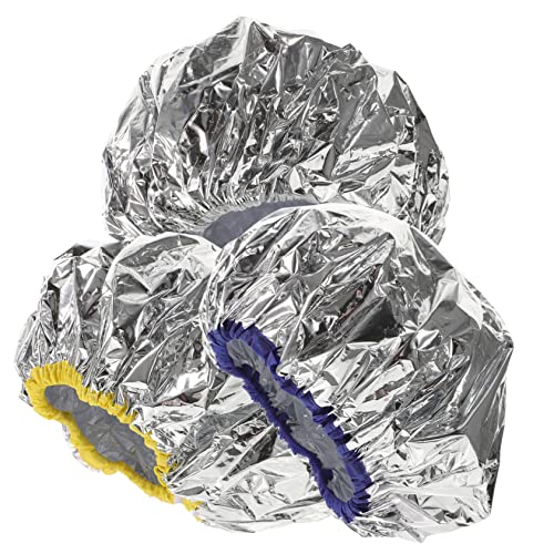 Healvian 3 Gorros Para Gorros De Aluminio Para Teñir El Cabello Gorros Para Tratamiento Gorros Para Permanentes Gorros De Color Aleatorio